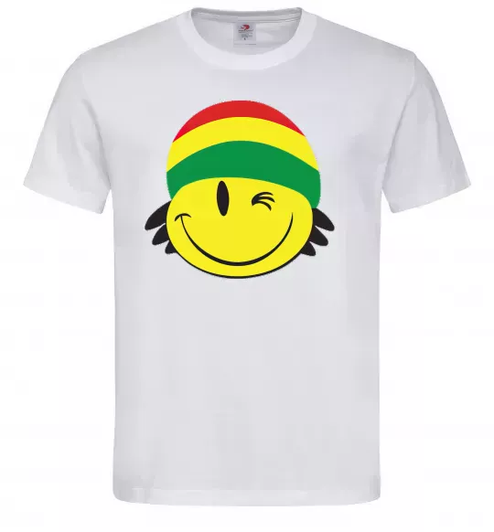 Чоловіча футболка РАСТА СМАЙЛ Білий фото