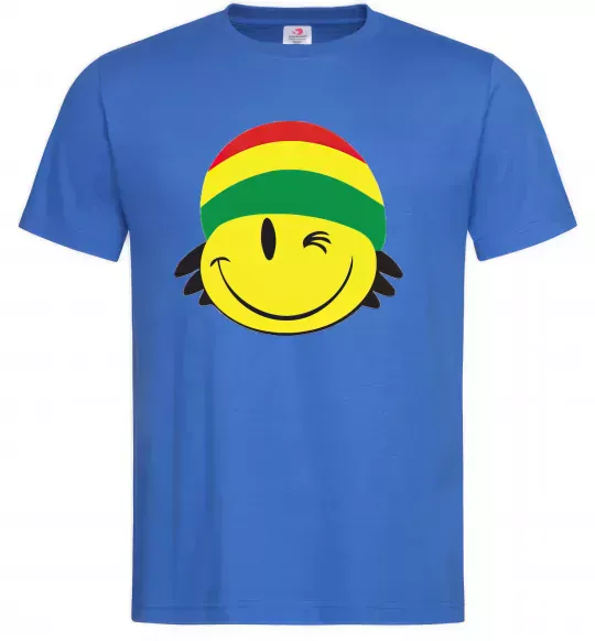 Чоловіча футболка РАСТА СМАЙЛ Яскраво-синій фото