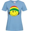 Жіноча футболка РАСТА СМАЙЛ Блакитний фото