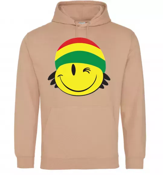 Чоловіча толстовка (худі) РАСТА СМАЙЛ Пісочний фото