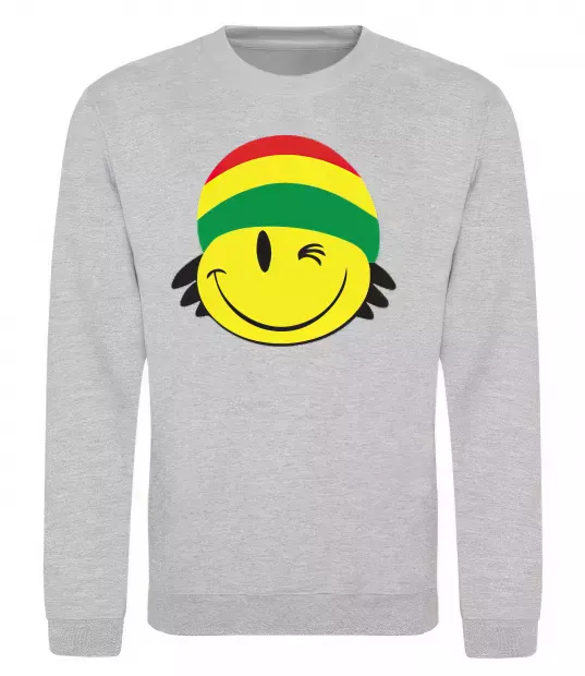 Світшот РАСТА СМАЙЛ Сірий меланж фото