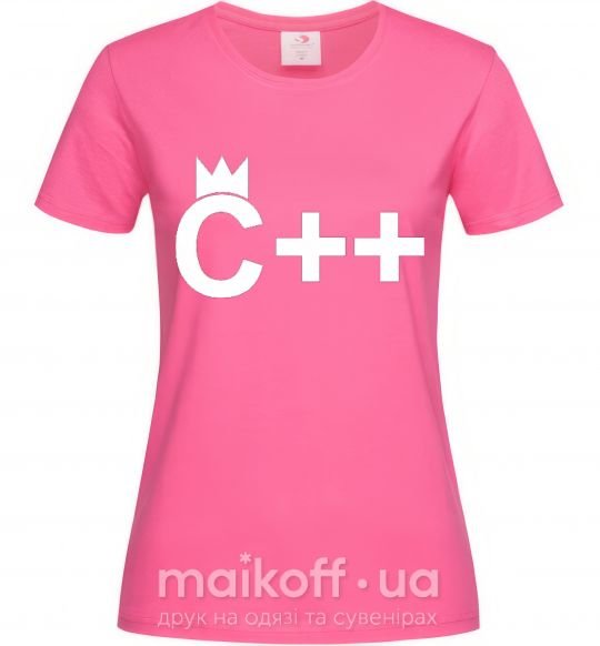 Жіноча футболка С++ Яскраво-рожевий фото
