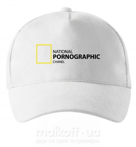 Кепка NATIONAL PORNOGRAPHIC CHANAL Білий фото