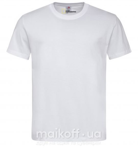 Мужская футболка NATIONAL PORNOGRAPHIC CHANAL Белый фото