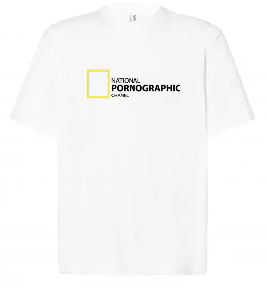 Футболка Оверсайз NATIONAL PORNOGRAPHIC CHANAL Белый фото