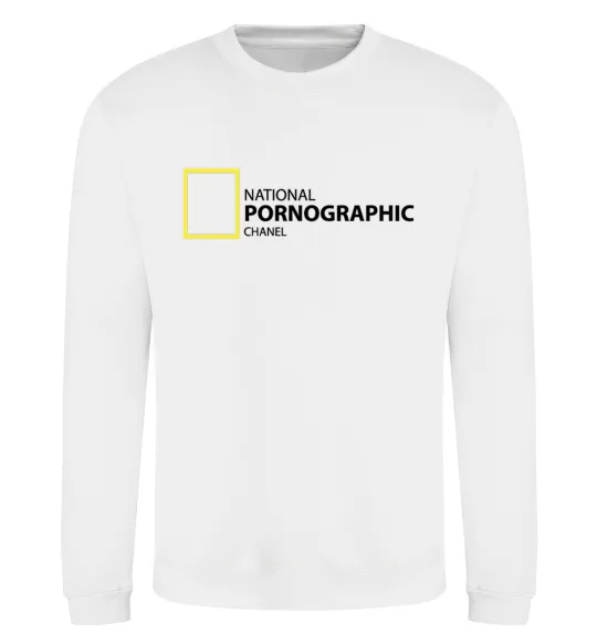 Світшот NATIONAL PORNOGRAPHIC CHANAL Білий фото