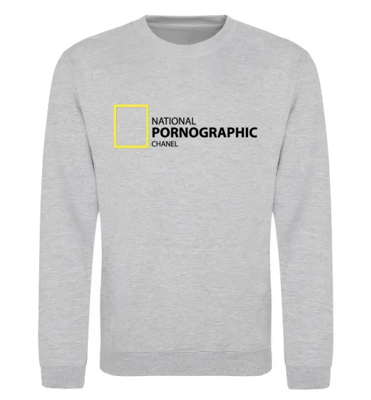 Світшот NATIONAL PORNOGRAPHIC CHANAL Сірий меланж фото