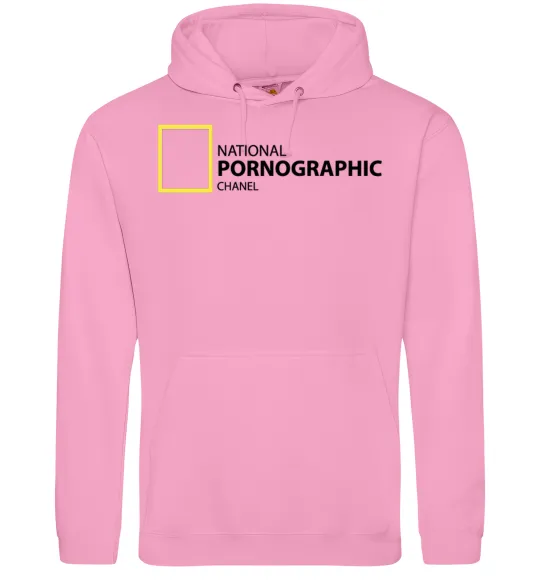 Женская толстовка (худи) NATIONAL PORNOGRAPHIC CHANAL Розовый фото