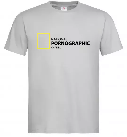 Мужская футболка NATIONAL PORNOGRAPHIC CHANAL Серый фото
