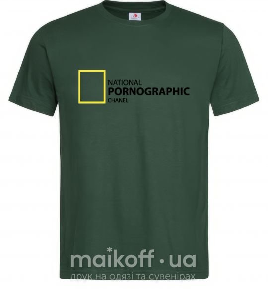 Чоловіча футболка NATIONAL PORNOGRAPHIC CHANAL Темно-зелений фото