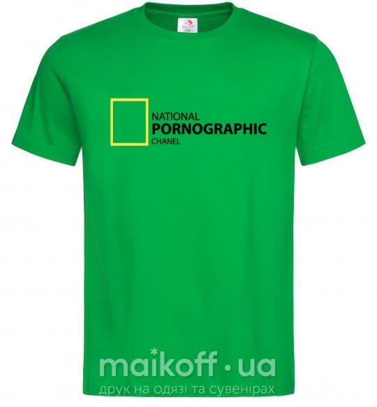 Мужская футболка NATIONAL PORNOGRAPHIC CHANAL Зеленый фото