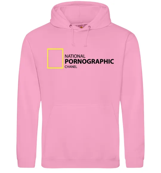 Чоловіча толстовка (худі) NATIONAL PORNOGRAPHIC CHANAL Рожевий фото