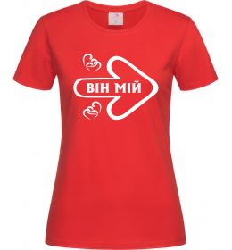 Жіноча футболка Він мій Жіноча футболка Він мій