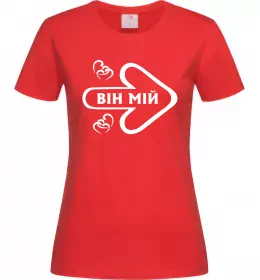 Женская футболка Він мій Красный фото