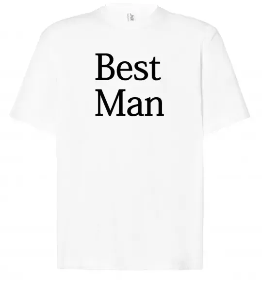 Футболка Оверсайз BEST MAN Білий фото