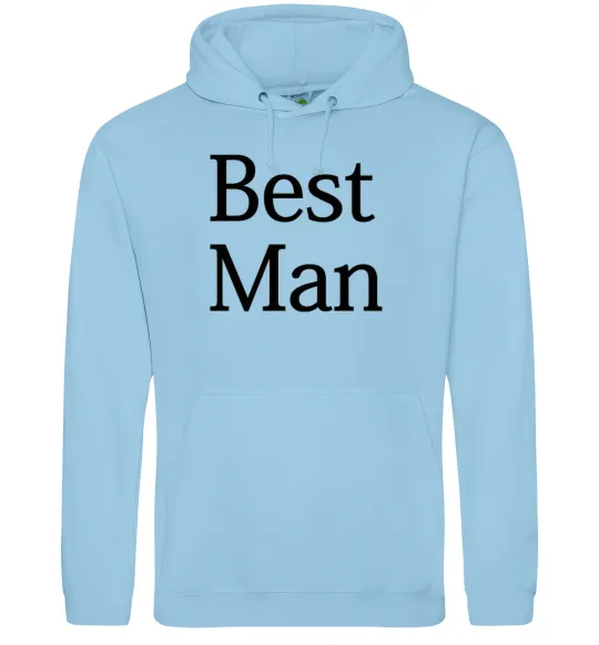 Мужская толстовка (худи) BEST MAN Голубой фото