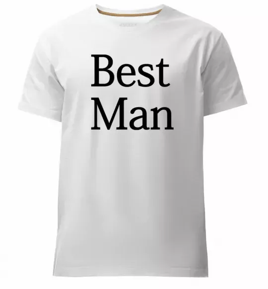 Мужская премиум футболка BEST MAN Белый фото