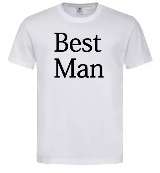 Мужская футболка BEST MAN Белый фото