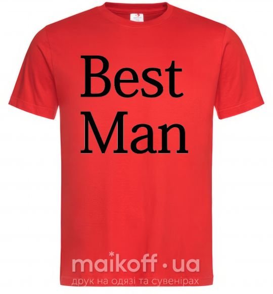 Мужская футболка BEST MAN Красный фото