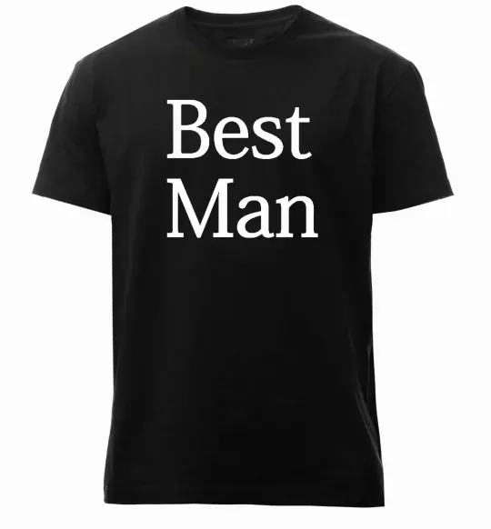 Мужская премиум футболка BEST MAN Черный фото
