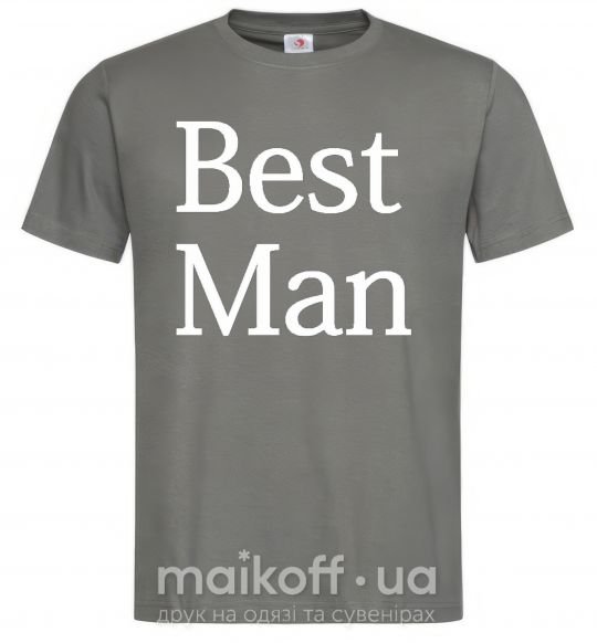 Чоловіча футболка BEST MAN Графіт фото