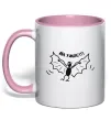 Чашка з кольоровою ручкою ЙА УЖОС Ніжно рожевий Чашка з кольоровою ручкою ЙА УЖОС Ніжно рожевий фото