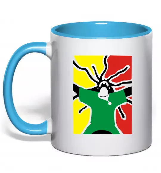 Чашка с цветной ручкой РАСТАМАН Голубой фото