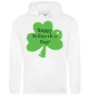 Мужская толстовка (худи) HAPPY ST. PATRIKS DAY Белый Мужская толстовка (худи) HAPPY ST. PATRIKS DAY Белый фото