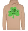 Мужская толстовка (худи) HAPPY ST. PATRIKS DAY Песочный Мужская толстовка (худи) HAPPY ST. PATRIKS DAY Песочный фото
