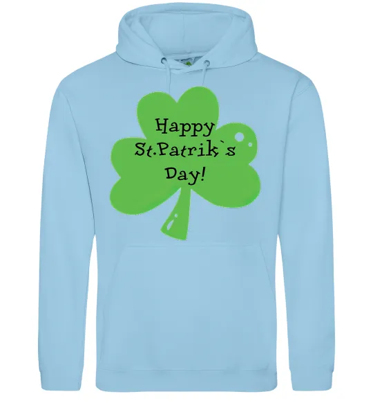 Жіноча толстовка (худі) HAPPY ST. PATRIKS DAY Блакитний фото