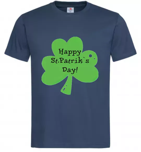 Мужская футболка HAPPY ST. PATRIKS DAY Темно-синий фото