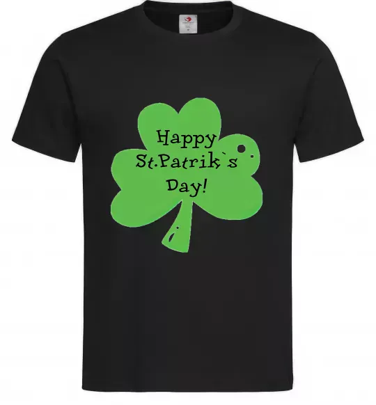 Мужская футболка HAPPY ST. PATRIKS DAY Черный фото