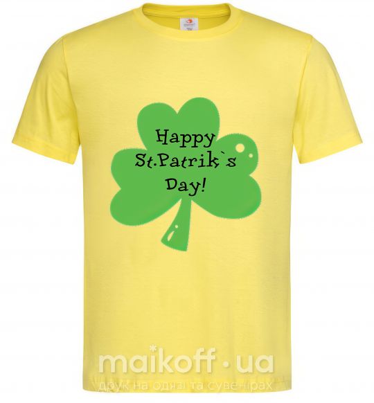 Мужская футболка HAPPY ST. PATRIKS DAY Лимонный фото