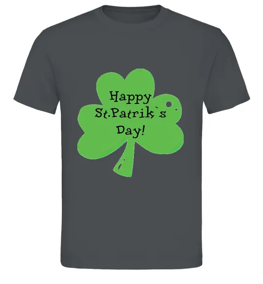 Мужская футболка HAPPY ST. PATRIKS DAY Графит фото