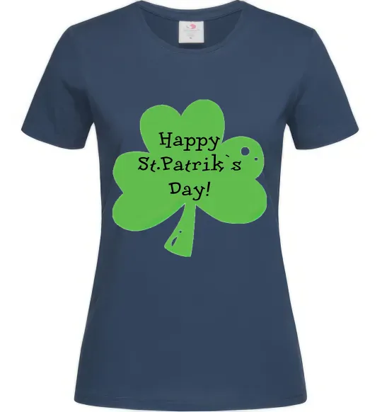 Жіноча футболка HAPPY ST. PATRIKS DAY Темно-синій фото