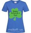 Женская футболка HAPPY ST. PATRIKS DAY Ярко-синий фото