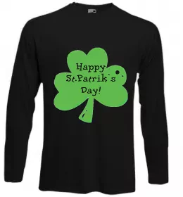 Лонгслив HAPPY ST. PATRIKS DAY Черный фото