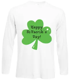 Лонгслив HAPPY ST. PATRIKS DAY Белый фото