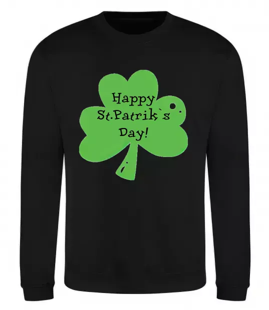 Свитшот HAPPY ST. PATRIKS DAY Черный фото