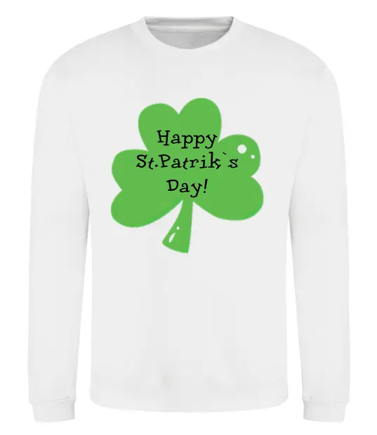 Свитшот HAPPY ST. PATRIKS DAY Белый фото