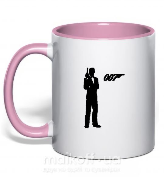 Чашка с цветной ручкой JAMES BOND Нежно розовый фото