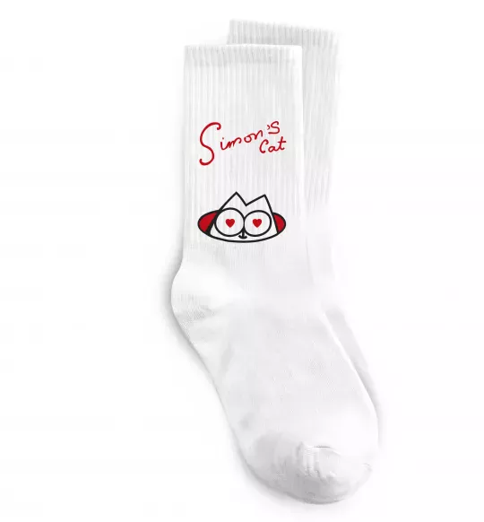 Носки SIMON'S CAT напис Белый фото