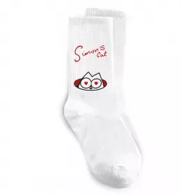 Носки SIMON'S CAT напис Белый фото