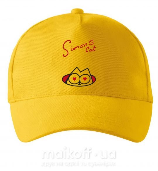 Кепка SIMON'S CAT надпись Солнечно желтый фото