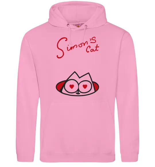 Жіноча толстовка (худі) SIMON'S CAT напис Рожевий фото