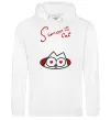 Женская толстовка (худи) SIMON'S CAT напис Белый фото