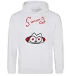 Женская толстовка (худи) SIMON'S CAT напис Серый меланж фото