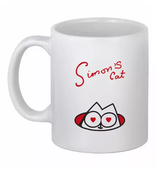 Чашка керамическая SIMON'S CAT напис Белый фото
