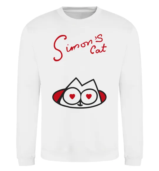 Світшот SIMON'S CAT напис Білий фото