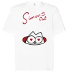 Футболка Оверсайз SIMON'S CAT напис Белый фото